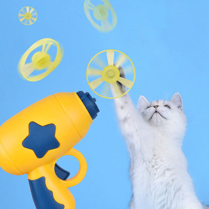 [BOGO] Ultimate Cat Flying Disc Launcher Set - Buy 1 Get 1 FREE (12-Piece Mega Bundle) | Includes LED Glow-in-the-Dark Discs | Interactive Fetch & Chase Toy for Cats