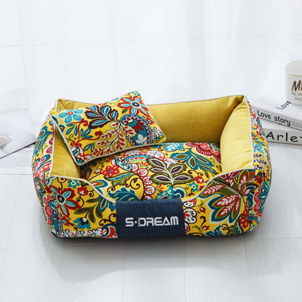 Washable Plush Pet Bed for Large Dogs and Cats