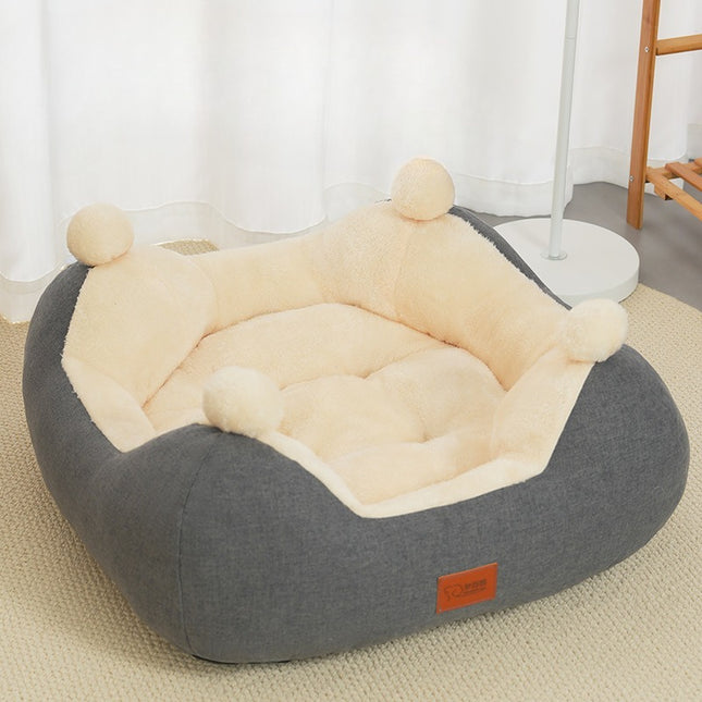 Warm Plush Pet Bed for Cats and Small Dogs
