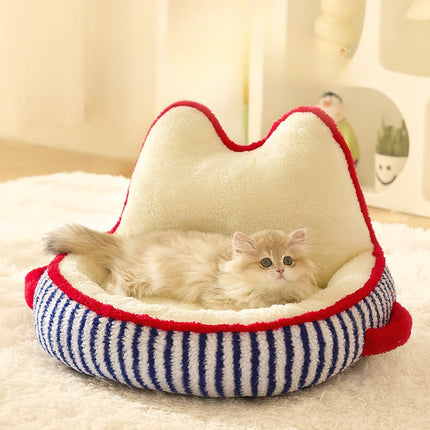 Coral Fleece Warm Pet Sofa Bed for Cats