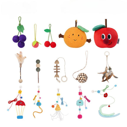 Elastic Hanging Cat Teaser Toy with Catnip