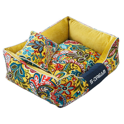 Washable Plush Pet Bed for Large Dogs and Cats