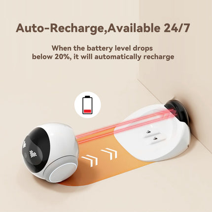 AI Smart Movable Pet Camera - 360° Mobile Robot Companion with Dual-Lens HD Video & Two-Way Talk