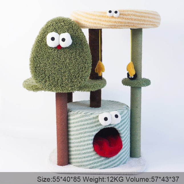 TOLEA Large Monster Cat Tree with Scratching Post