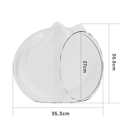Transparent Space Capsule Cat Bed with Large Ventilated Design