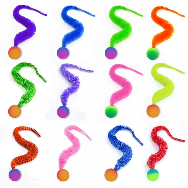 Spring Worm Cat Teaser Toy