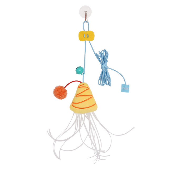 Elastic Hanging Cat Teaser Toy with Catnip