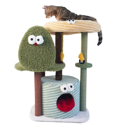 TOLEA Large Monster Cat Tree with Scratching Post