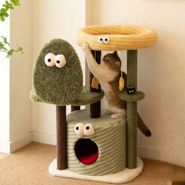 TOLEA Large Monster Cat Tree with Scratching Post