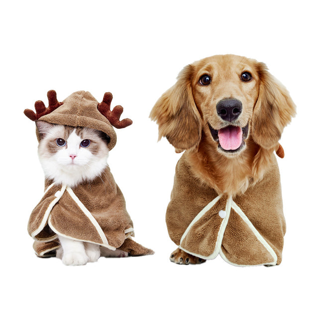 Quick Dry Pet Bath Towel Robe