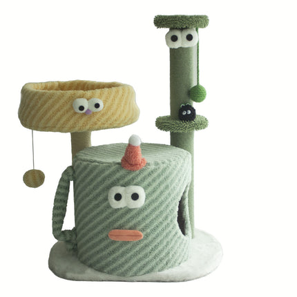TOLEA Small Cat Tree with Sisal Scratching Post