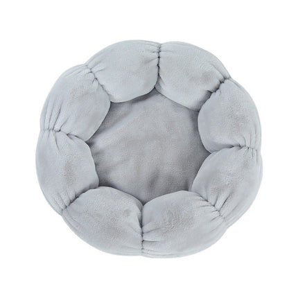Flower Shaped Plush Pet Bed for Cats and Small Dogs