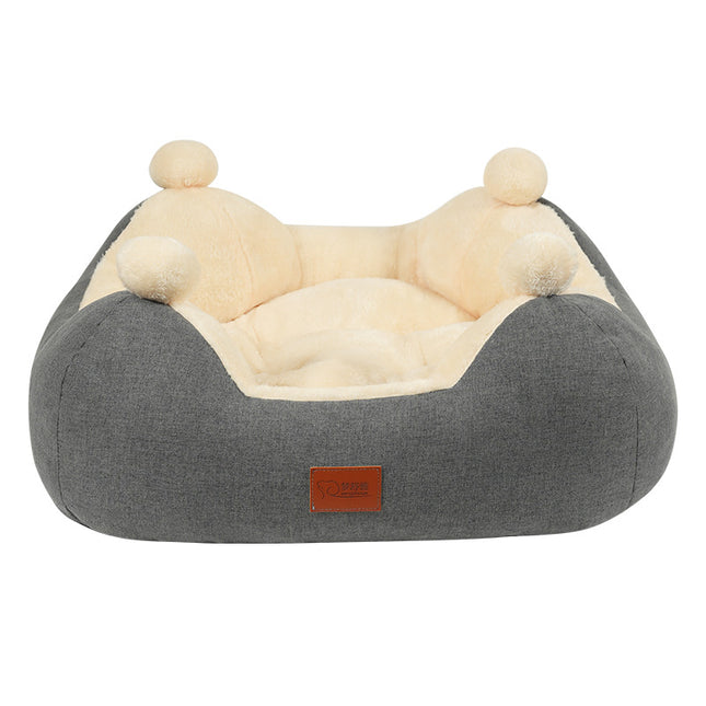 Warm Plush Pet Bed for Cats and Small Dogs