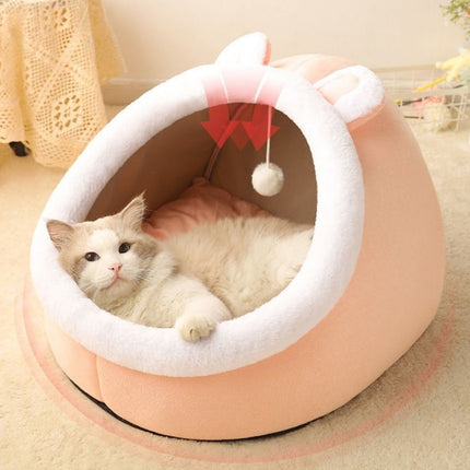 Washable Semi Enclosed Cat Bed for Kittens and Adult Cats
