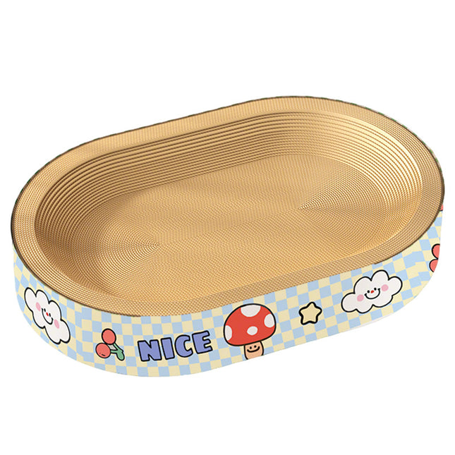 Large Round Cardboard Cat Scratcher Bed