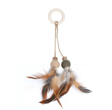 Elastic Hanging Cat Teaser Toy with Catnip