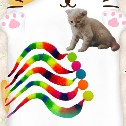 Spring Worm Cat Teaser Toy