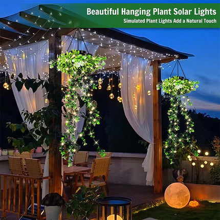 Solar-Powered Hanging Milan Grass Light – Lifelike Foliage, Auto On/Off, IP65 Waterproof