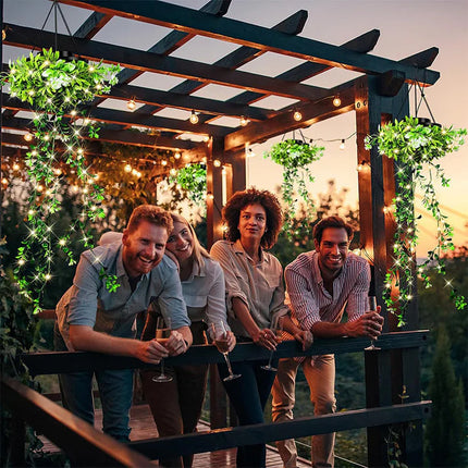 Solar-Powered Hanging Milan Grass Light – Lifelike Foliage, Auto On/Off, IP65 Waterproof
