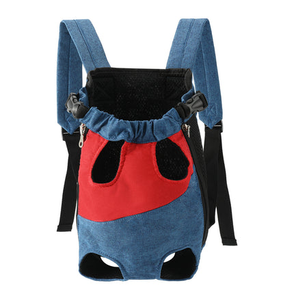 [BOGO] Hands-Free Legs-Out Pet Carrier Backpack - Buy 1 Get 1 FREE | Breathable Mesh Front Chest Pack for Dogs & Cats, Perfect for Hiking & Cycling