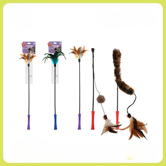 Interactive Feather Cat Teaser Wand