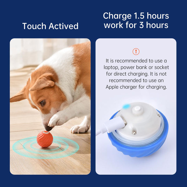 Smart Interactive Rolling Ball Toy for Dogs & Cats